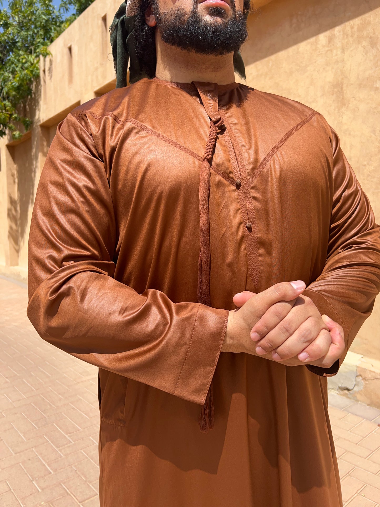 Qamis Tamar - Marron Chocolat